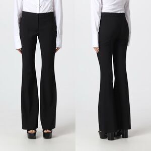 NWT ALEXANDER MCQUEEN Straight-Leg Crepe Trousers In Black Size IT38/US2 $1390